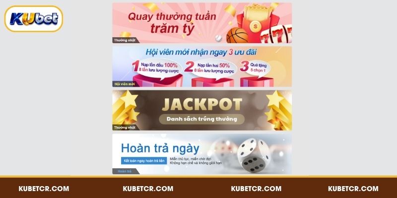 Cập nhật ưu đãi KUBET hấp dẫn, nên đăng ký nhận thưởng