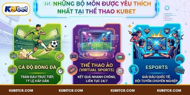 KUBET Thể Thao - Cá Cược Bóng Đá Live 5000+ Trận 5 Những bộ môn được yêu thích tại KUBET thể thao trực tuyến