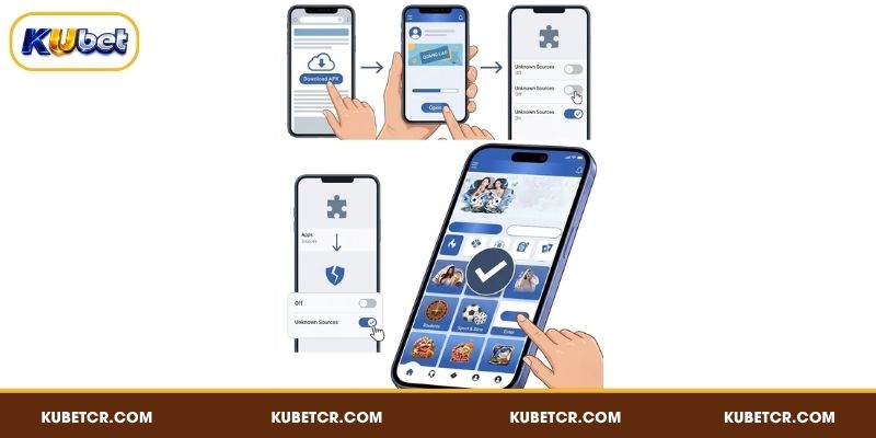 Tải app KUBET trên điện thoại Android Samsung, Oppo, Xiaomi