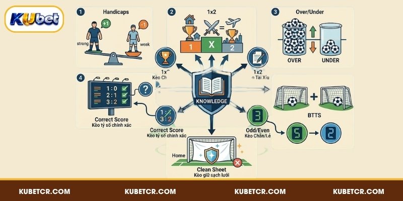 Thuật Ngữ Cá Độ Bóng Đá - Từ Điển Cá Cược Đầy Đủ Tại KUBET 2 Thuật ngữ cá độ bóng đá về những loại kèo phổ biến